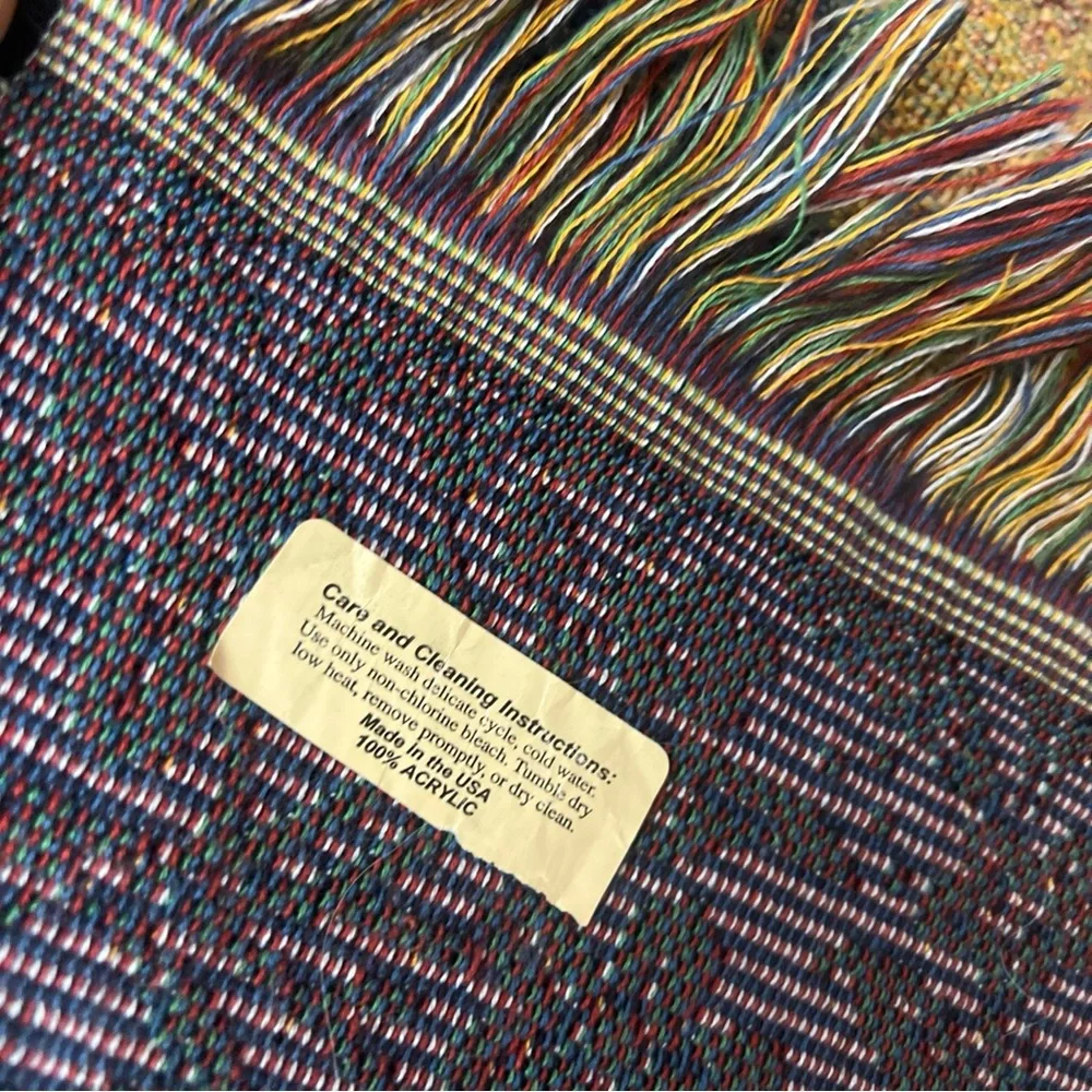 VINTAGE 80’s Mary Engelbreit Angelic Holiday Throw Blanket
